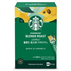 STARBUCKS 星巴克 黃金烘焙美式原豆咖啡隨身包, 1個, 1.1g, 100入