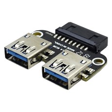 Coms USB 3.0 20P-USB 2P 電路板用 左右轉接頭型 BT936, 1個