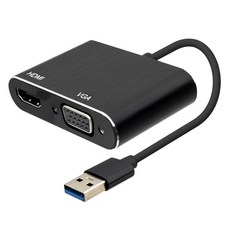 Coms USB 3.0 to HDMI VGA D SUB RGB 轉換器 黑色, FW407B