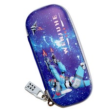 아이나라에듀 캐릭터 3D 입체 필통, 2 블루 스페이스 로봇, 1개