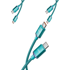 코리아원 C타입-C타입 초고속 충전 케이블, 그린, 3개, 2m