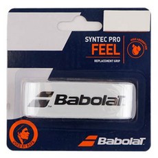 BABOLAT Syntec Pro氣墊網球拍握把帶, 白+黑, 1個