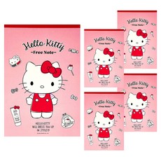 三麗鷗 可撕式筆記本, 5個, Hello Kitty