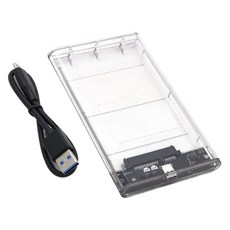 컴스 USB Type C 2.5형 외장하드 케이스 투명 IH593