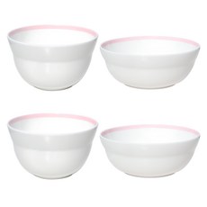 HANKOOK CHINAWARE 骨瓷Kuing 2人碗盤組, 飯碗 2個+湯碗 2個, 1組, 粉色