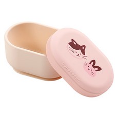 도노도노 맘마존 국그릇 겸용 흡착볼 + 뚜껑 세트, 키티코튼핑크, 1세트