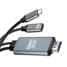 Coms Mart Type-C USB 3.1 to HDMI 2.0 4K 30Hz UHD / PD 高速充電轉換線 FW582, 1個, 1.8m