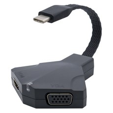 Coms Type-C USB 3.1 to HDMI 4K / VGA ST 3.5mm 轉接器, 1個, 單一商品