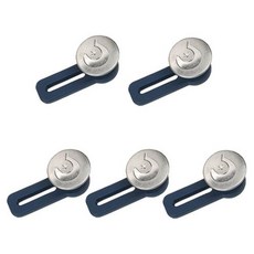 셀리빙 청바지 허리늘리기 요술단추, 스타실버, 5개