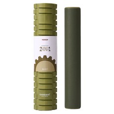 GANESHA YOGA PROPS 二合一EVA泡棉滾筒, 花園橄欖綠, 1個