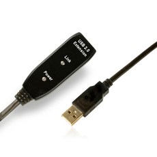 컴스 USB 2.0 리피터 골드 커넥터 연장 케이블 IT004, 1개