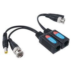 컴스 CCTV 신호연장 8MP UTP 포트 DC전원 CVI TVI AHD CVBS BNC 리피터 Balun, BD813, 1개