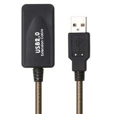 컴스 USB 2.0 리피터 무전원 연장 케이블 BT667, 1개