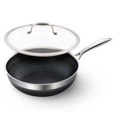 쿡셀 7세대 세라믹 블랙에디션 IH 웍 궁중팬 + 유리뚜껑 세트, 30cm, 1세트