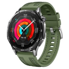 HAMATE Galaxy Watch 相容 織物點綴矽膠錶帶 22mm, 1個, 綠色
