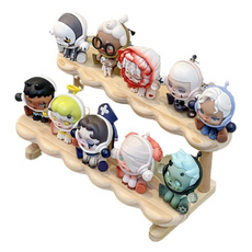 B2WIN 療癒壞心情公仔展示盒 原木層架款 2層, 1個