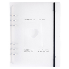 쿠말 포토카드 포카 바인더 슬리브 4포켓 앨범, 하트쉘, 25매