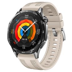 HAMATE Galaxy Watch 相容 織物點綴矽膠錶帶 22mm, 1個, 象牙白
