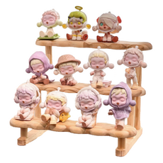 B.TOY.WIN 壞日子療癒心情公仔收納盒 原木層架款 3層, 1個