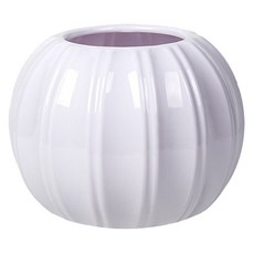 홈플로우 호박모양 플라스틱 화분, 화이트, 1개