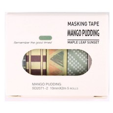 Daily Nest 感性紙膠帶 5款組 10mm x 2m, 1套, 款式 14