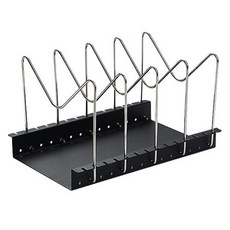 Kitchen Heim 可調節間距平底鍋架, 黑色, 1個