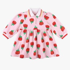 BERRYMAY 女童鬱金香領喇叭連身裙