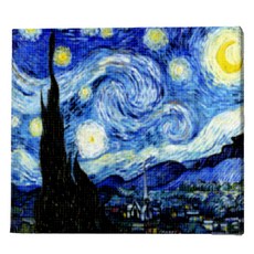 루아즈 보석십자수 DIY 키트 세트 패브릭형, 23 별이 빛나는 밤, 1세트