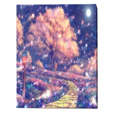 루아즈 보석십자수 DIY 키트 세트 패브릭형, 19 벚꽃 휘날리며, 1세트