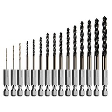 스탠맨 6각 생크 코발트 스테인레스 드릴비트 15종 세트 M35, 1세트