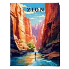 Luaz 寶石十字繡 DIY 工具組套裝 布料型, 1套, 28 錫安峽谷