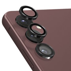 고부기 카메라 메탈링 강화유리 휴대폰 렌즈 액정보호필름 블랙 세트, 1세트