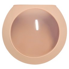 홈플로우 간편 부착 투명 실리콘 반원모양 벽걸이 수경 화분, 피치핑크, 1개