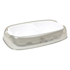 랜보어 반려동물 반투명 식기, 그레이, 1개