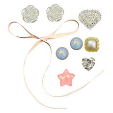 딥톡 악동 파츠 신발 꾸미기 시리즈 리본 보석 10종 1세트 DT0620