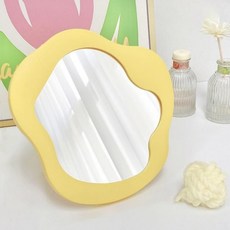 KUMI HANDS 北歐風圓形桌鏡, 黃色