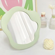 KUMI HANDS 北歐風圓形桌鏡, 綠色