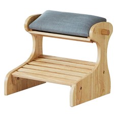 YEDAUM 雙層旋轉式原木腳凳 400, 自然色