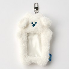 버터 포슬포슬 멍솜이 포토카드 키링, 화이트, 1개, 15cm