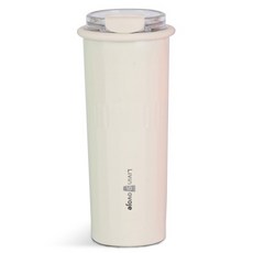 livingovoje 標準雙向吸管真空隨行杯, 500ml, 象牙白, 1個