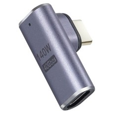 컴스 USB 4.0 Type C GEN3 꺾임 젠더 MF E-Marker Chip, 1개