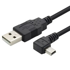 컴스 Mini 5Pin 꺾임 케이블 USB 2.0 BT694, 1개, 3m 1개, 3m