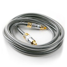 EMK Cable 音訊光纖線 8-pin 對 8-pin toslink 對 toslink Optical 頂級 銀色 IB375, 1個, 1個