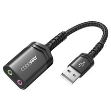 CODEWAY 麥克風耳機分配器 USB型外接音效卡, 單一商品
