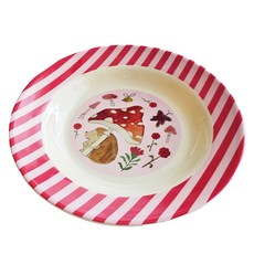 rice 丹麥Rice兒童碗餐具, 紅色蘑菇, 1個