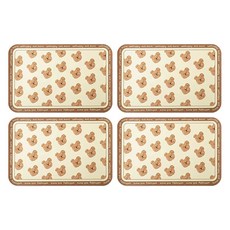 Market Pio 廚房可愛小熊餐墊 第4款, 4個, 45 x 30 cm, 混合色