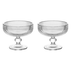 프렌치마르스 유리 클래식 홈카페 다용도 고블렛잔 C타입 320ml, 투명, 2개