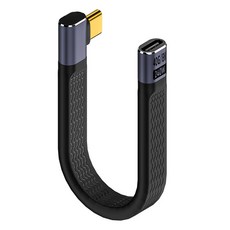 컴스 A타입-C타입 USB 4 MF 40Gbps E Marker 240W 8K 60Hz 젠더 꺾임 연장 케이블 TB807, 1개, 14cm