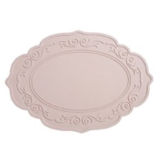 POSIELLA 矽膠防水餐桌墊, 沙粉色, 長寬(430 x 300 mm) / 厚度(2mm)