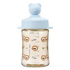 AKIOOM 幼兒小熊PPSU吸管杯, 1個, 200ml, 寶寶藍